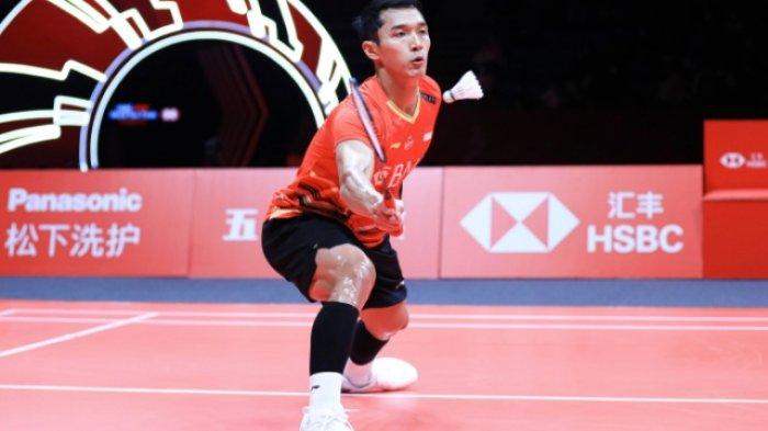 Pemain bulutangkis tunggal putra Indonesia, Jonatan Christie. 