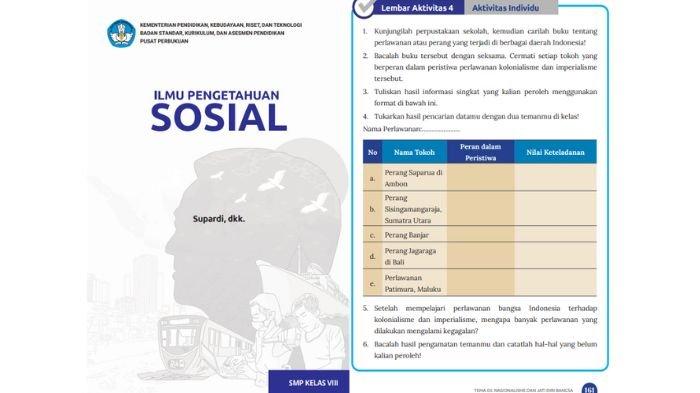 KUNCI JAWABAN - Soal IPS kelas 8 SMP halaman 161 Kurikulum Merdeka, simak kunci jawabannya.