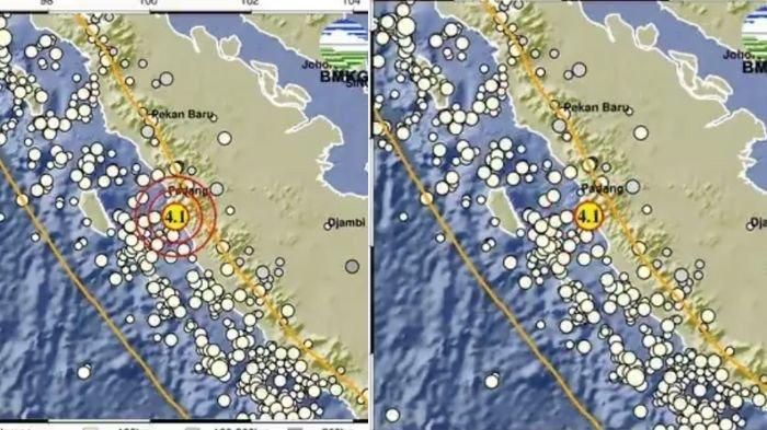 Gempa magnitudo 4.1 baru saja terjadi di Pesisir Selatan Sumbar 2 menit yang lalu, simak info BMKG.