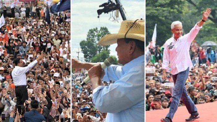 Anies Baswedan kampanye di Cikarang, Prabowo Subianto kampanye di Majalengka, dan Ganjar Pranowo Kampanye di Bandung.