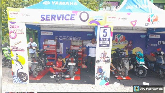 Stand Yamaha STSJ Kaltimtara di Sekolah MAN 2 Samarinda