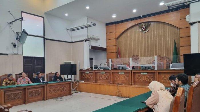 Suasana Ruang Sidang Utama PN Jaksel dengan agenda putusan gugatan praperadilan Mantan Wakil Menteri Hukum dan Hak Asasi Manusia (Wamenkumham) Edward Omar Sharif Hiariej atau Eddy Hiariej pada Selasa (30/1/2024).