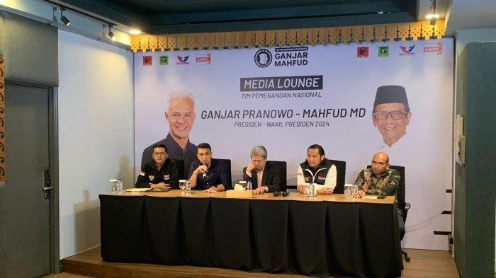 Konferensi pers TPN Ganjar-Mahfud di Media Center TPN Ganjar-Mahfud, kawasan Jakarta Pusat, Selasa (30/1/2024).