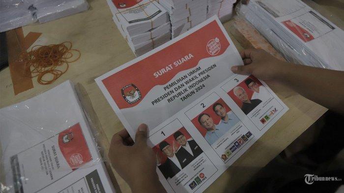 Surat suara Pilpres 2024.