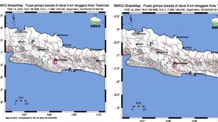 Gempa 2 menit yang lalu baru saja terjadi di Tasikmalaya magnitudo 3.1, berikut info BMKG selengkapnya.
