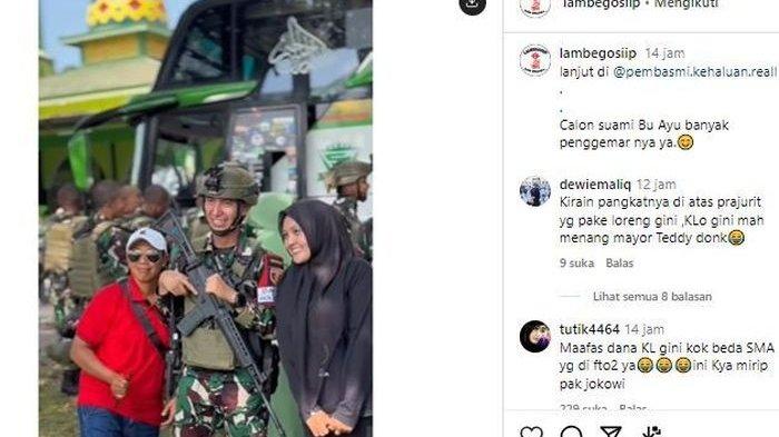 Lettu Fardhana.calon suami Ayu Ting Ting dikepung emak-emak