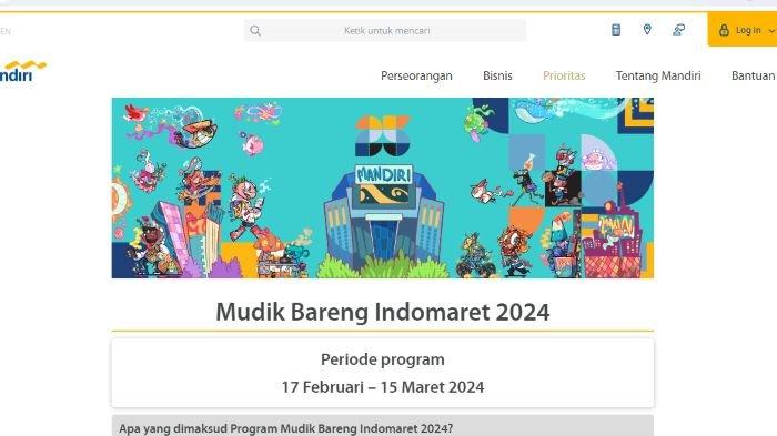 MUDIK GRATIS 2024 - Terjawab sudah mudik gratis Lebaran 2024 kapan dibuka, cek info dan cara dapat tiket bus, kereta api dan kapal laut dari bank Mandiri dan Indomaret.