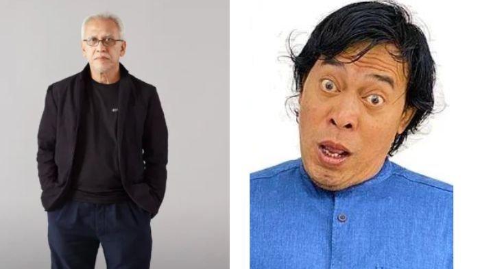 Iwan Fals (kiri) dan Komeng (kanan). Komeng berpeluang lolos menjadi DPD RI usai miliki suara terbanyak di dapil Jawa Barat, berikut tanggapan penyanyi Iwan Fals.