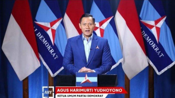 AHY KRITIK IKN - Ketua Umum Partai Demokrat AHY menyampaikan pidato politik di kantor DPP Partai Demokrat. Juli 2023 lalu, AHY menyampaikan kritiknya terkait proyek IKN Nusantara.