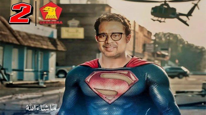 PILEG DPRD KALTIM - Baliho kampanye Pileg DPRD Kaltim 2024, Sabaruddin Panrecalle, bak superhero Superman.