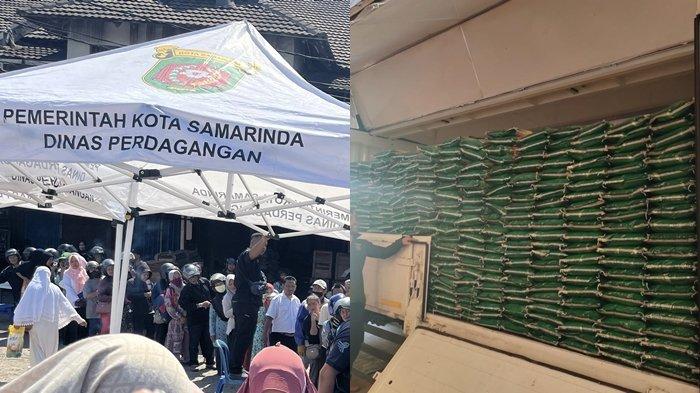 Operasi pasar murah yang di gelar di Pasar Segiri Samarinda, Rabu (28/2).