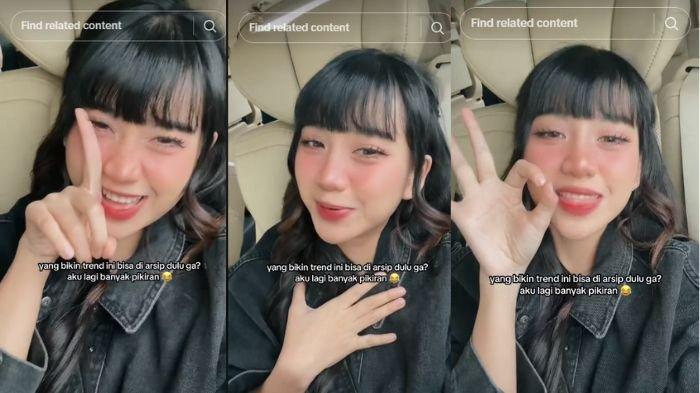 Potret Ghea Indrawari mengunggah video TikTok dengan lagu 'Bucketlist'-nya.