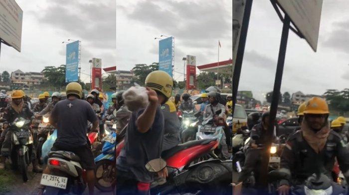 Viral video seorang warga di Balikpapan, marah kepada pekerja Refinary Development Master Plan (RDMP) yang melawan arah.