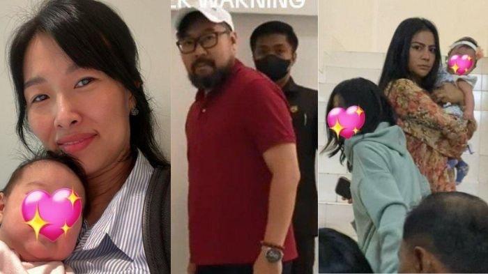 Potret istri sah Amy WNA Korea (kiri), suami (tengah), dan Tisya Erni (kanan) yang diduga selingkuhan.