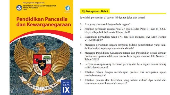 Soal PKN Kelas 9 Kurikulum 2013 halaman 184, cek kunci jawabannya.