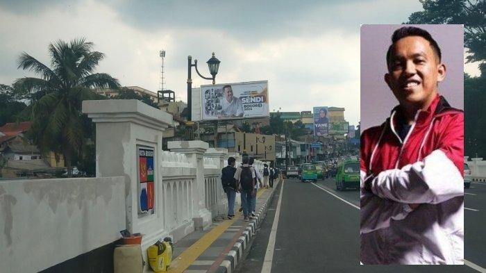 ORANG DEKAT JOKOWI-IRIANA - Baliho Sendi Fardiansyah, sosok yang ramai diperbincangkan maju sebagai calon Wali Kota Bogor. Inzet: Sendi Fardiansyah, sekretaris pribadi Iriana.