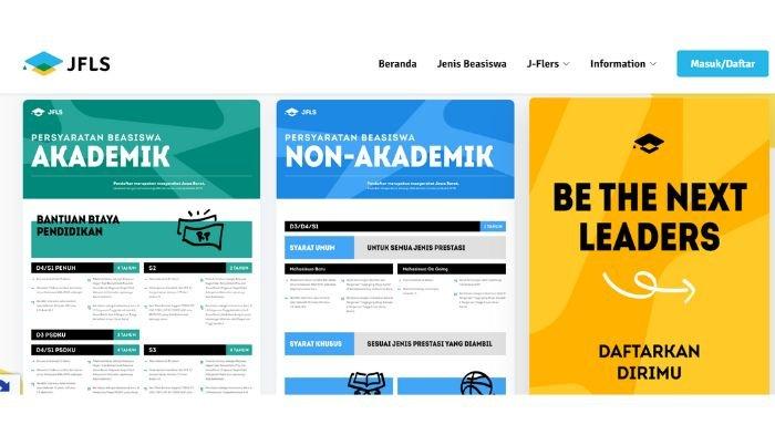 Laman pendaftaran Beasiswa Jabar Future Leaders Scholarship segera dibuka, pantau link daftar dan syaratnya.