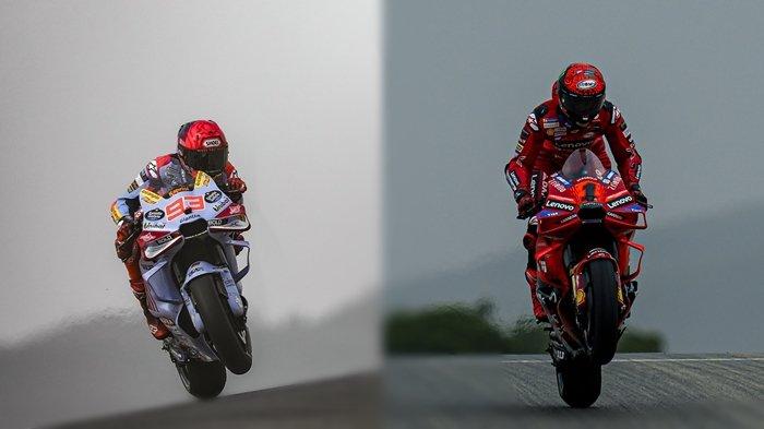 Marc Marquez vs Francesco Bagnaia. Berikut jadwal race MotoGP Portugal 2024 hari ini live streaming Trans7.