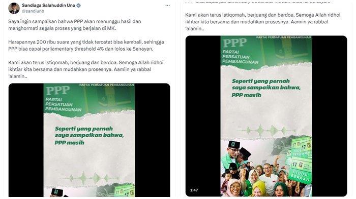 Sandiaga Uno optimistis PPP bisa lolos ke Senayan