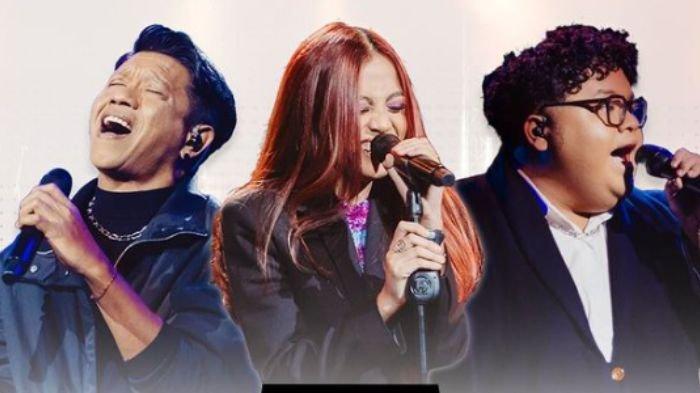 X FACTOR INDONESIA - 3 grand finalists X Factor Indonesia 2024, Kris Tomahu, Alicia, dan Peter Holly. Besok malam bakal seru karena bertabur bintang.
