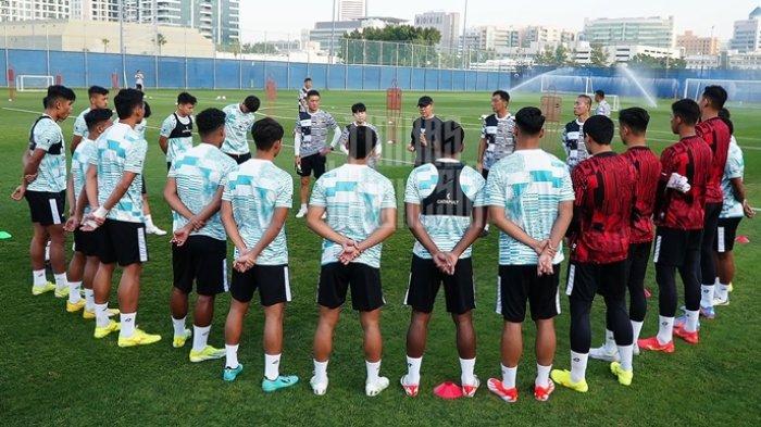 Skuat Timnas U-23 Indonesia saat menjalani pemusatan latihan di Uni Emirat Arab (UEA). Berikut jadwal Piala Asia U-23 2024 Qatar.