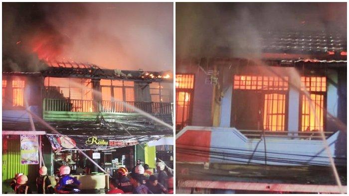 Kebakaran di Jalan Pelita, Kota Samarinda, Kalimantan Timur.