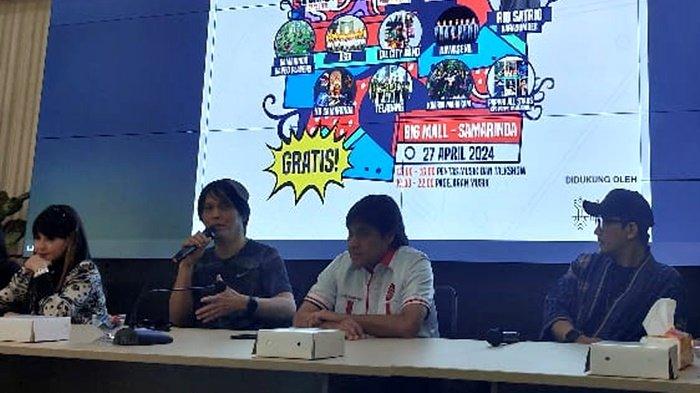 ACARA MUSIK KALTIM - Konferensi pers dalam rangka perayaan ke-21 HMN yang digelar PAPPRI di ruang WIEK Kantor Diskominfo Kaltim, Jumat (26/4/2024). 