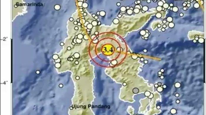 GEMPA HARI INI - Info gempa barusan, Magnitudo 3.6 terjadi di Luwu Timur Sulawesi Selatan, berikut ini info lengkap dari BMKG.