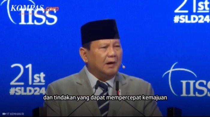 KABINET PRABOWO-GIBRAN - Prabowo Subianto saat berbicara di forum ISS beberapa waktu lalu. Tantangan Menkeu kabinet Prabowo-Gibran. Gambaran APBN pertama Presiden terpilih, Prabowo Subianto, dari beban utang hingga defisit anggaran