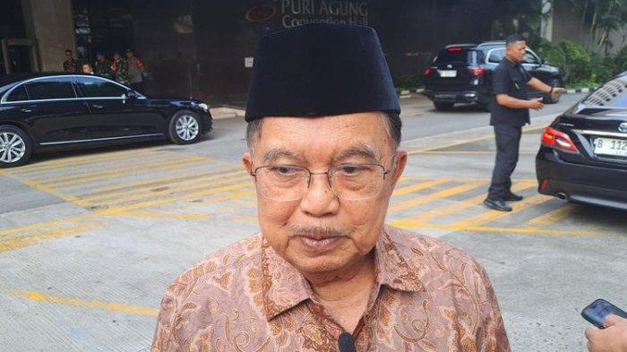 Wapres ke-10 dan 12 Jusuf Kalla (JK) saat ditemui di Hotel Grand Sahid Jaya, Jakarta Pusat, Selasa (7/5/2024).