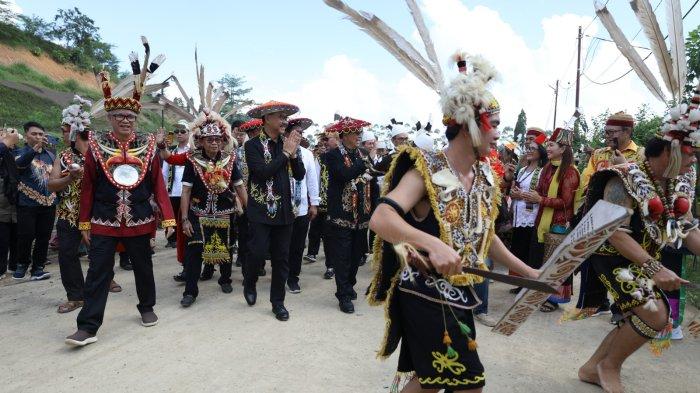 Masyarakat Adat di IKN lakukan ritual adat.TRIBUNKALTIM.CO/HO/HUMAS OTORITA IKN