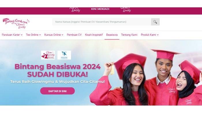 Beasiswa Glow and Lovely 2024 khusus perempuan, berikut cara dan syarat daftarnya.