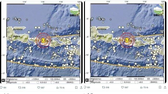 GEMPA TERKINI - Info gempa terkini hari ini, Selasa (14/5/2024). Update BMKG gempa magnitudo 5.5 di Lombok.
