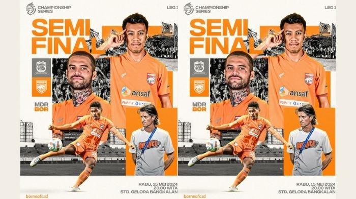 Madura United vs Borneo FC Samarinda di Championship Series Leg 1, live Indosiar.