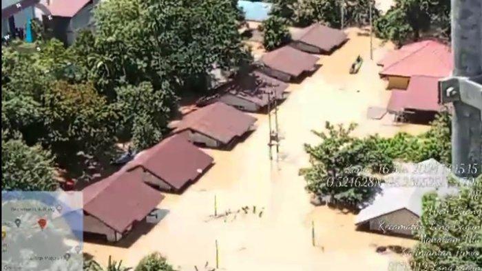 BANJIR DI MAHULU - Banjir di Kampung Ujoh Bilang, Mahulu. Kamis (16/5/2024) hari ini. Tercatat sebanyak 37 desa/kampung di Kabupaten Mahakam Ulu terendam banjir setinggi 4 meter, berikut daftarnya.