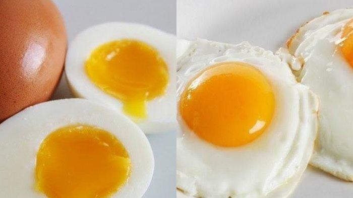 Ilustrasi telur setengah matang