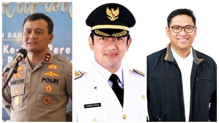 CAGUB JATENG 2024 - - Hendrar Prihadi (Mantan Walikota Semarang/Kepala LKPP), Ahmad Lutfi (Kapolda Jawa Tengah) dan Sudaryono (Ketua DPD Gerindra Jawa Tengah).