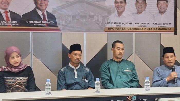 Sekretaris Dewan (Sekwan) DPRD Kota Samarinda Agus Tri Sutanto mengambil formulir pendaftaran di DPC Partai Gerindra Samarinda, Minggu (19/5/2024) di Fox Hotel, ia berharap bisa didukung oleh partai ini.TRIBUNKALTIM.CO/MOHAMMAD FAIROUSSANIY
