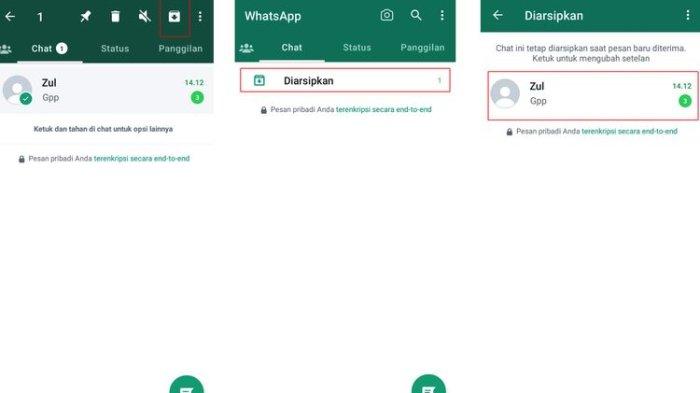 TIPS WHATSAPP - Ilustrasi cara agar orang tidak bisa chat WA ke kita tanpa diblokir dengan mengarsipkan pesannya.