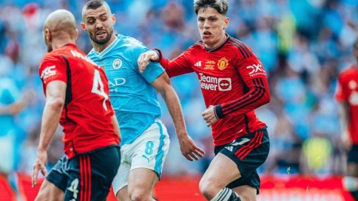 Man City vs Man United. Hasil akhir final FA Cup, Setan Merah juara usai tekuk juara Liga Inggris 2 gol tanpa balas.