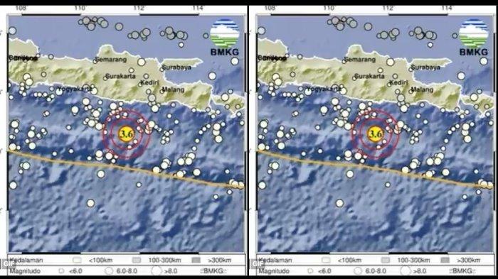 GEMPA HARI INI - Info gempa hari ini, pusat gempa Pacitan hari ini, Selasa (4/6/2024).