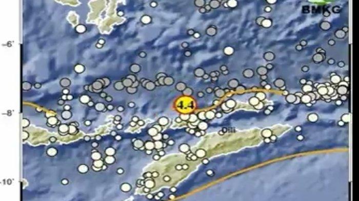 Gempa M 3.8 di Lembata NTT, Pusat Gempa Hari Ini via BMKG