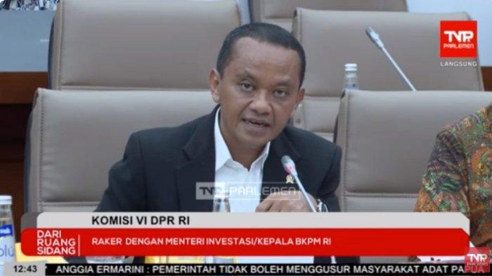 IKN KALTIM - Menteri Investasi/Kepala BKPM, Bahlil Lahadalia di Rapat Kerja dengan Komisi VI DPR RI, Selasa (11/6/2024). Disentil anggota DPR, Menteri Investasi/Kepala BKPM, Bahlil Lahadalia akui belum ada investasi asing IKN di Kaltim. BPK soroti penggunaan dana APBN