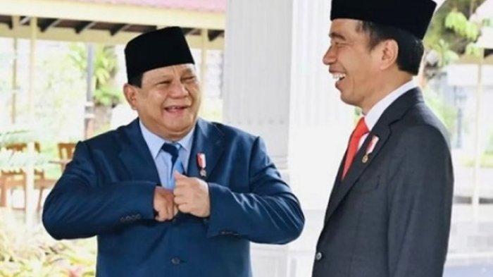 APBN 2025 - Presiden Jokowi dan presiden terpilih, Prabowo Subianto. Dilema APBN 2025, ekonom prediksi bakal terbebani program Jokowi, IKN Kaltim hingga janji Prabowo makan siang gratis.