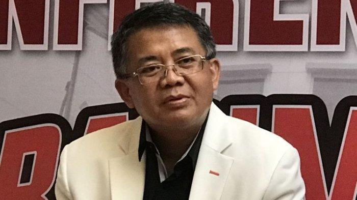 Wakil Ketua Majelis Syuro Partai Keadilan Sejahtera (PKS) Sohibul Iman saat ditemui usai Rapimnas PKS di Hotel Grand Sahid, Jakarta, Senin (20/6/2022).