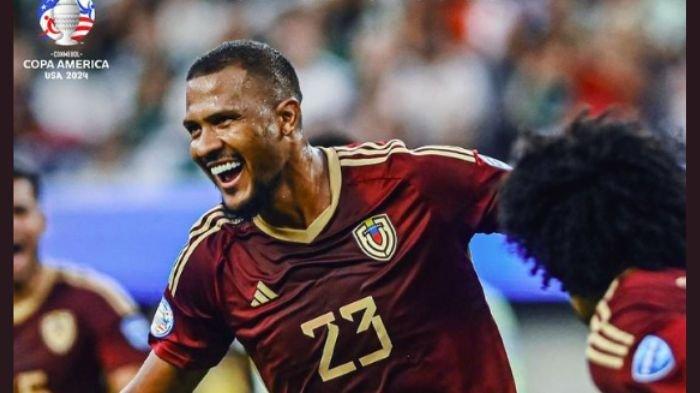 Pemain Venezuela. Usai menang taklukan Meksiko, Venezuela susul Lionel Messi dkk lolos perempat final Copa America 2024.