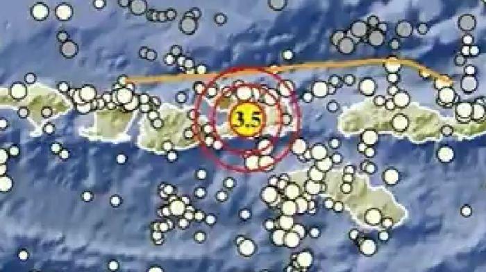 INFO GEMPA BUMI - Gempa barusan terjadi di Dompu NTB magnitudo 3.5, berikut info BMKG.