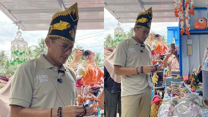 KUNJUNGAN SANDIAGA UNO - Menteri Kemenparekraf Sandiaga Uno saat berkeliling di Pulau Derawan, Kabupaten Berau, Kalimantan Timur untuk menilai langsung Pulau Derawan yang masuk 50 besar Anugrah Desa Wisata 2024. Kata Sandiaga Uno, Pemkab Berau dan pemerintah pusat merupakan mitra. Berau Ada potensi untuk menjadi yang terbaik di dunia.