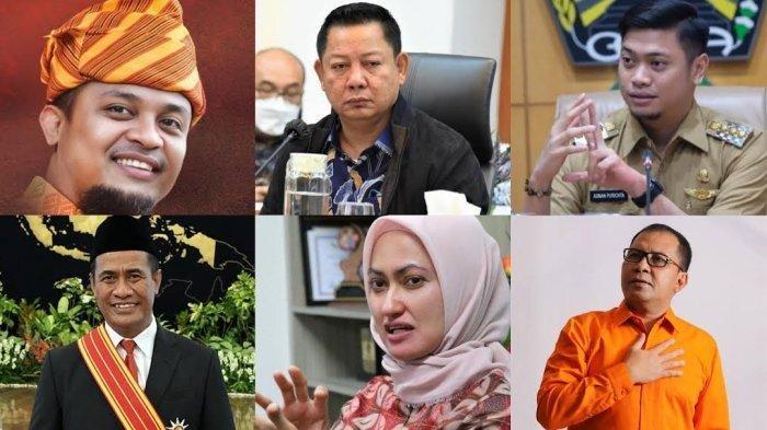 Kolase 6 tokoh masuk enam besar dengan elektabilitas tinggi di Pilgub Sulsel versi KIC.