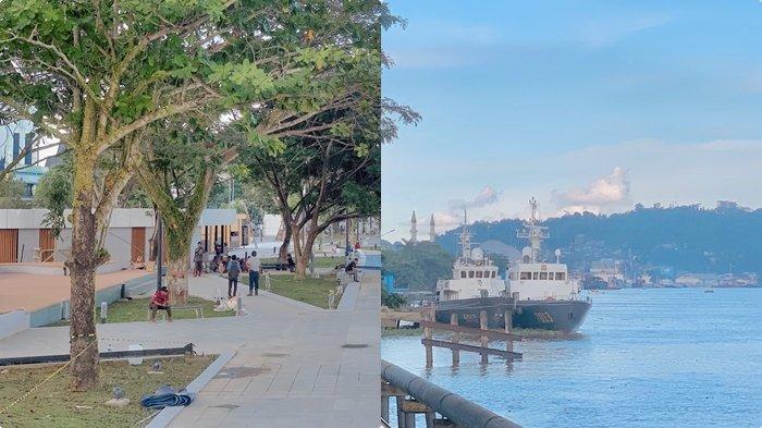 TERAS SAMARINDA 2024 - Pengerjaan Teras Samarinda tahap I di Jalan Gajah Mada, Kota Samarinda, Kalimantan Timur sudah selesai meski masih diselimuti pagar. Artinya, proyek ini belum bisa dinikmati oleh masyarakat secara umum.
